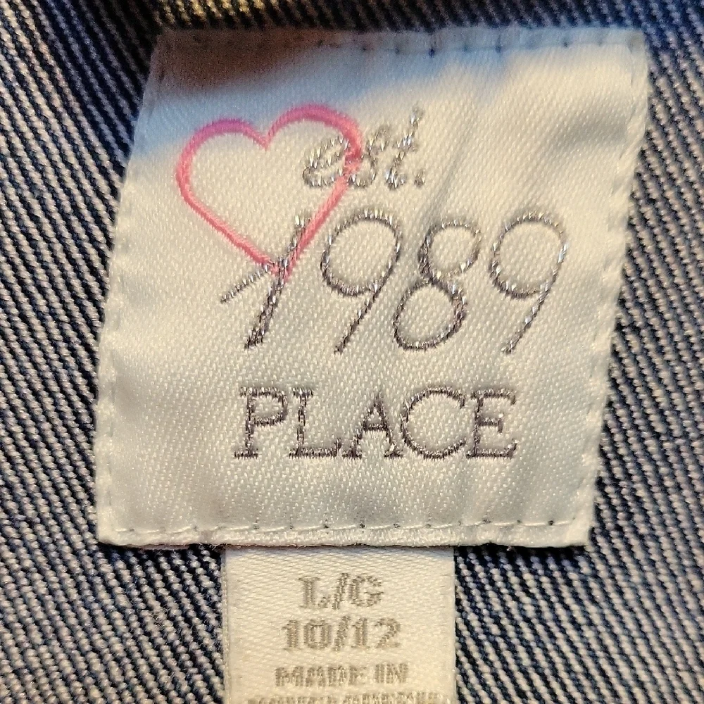 The Children's Place Blue Denim Jacket Size 10/12